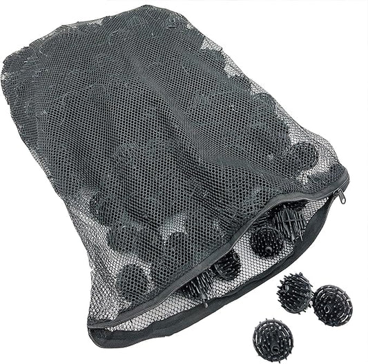 Aquarium Masters 300 Count 1.5 Inch Large Bio Balls Filter Media - Includes 18x14 Mesh Bag with Easy Access Zipper - Perfect Bio Balls for Pond Filter Media