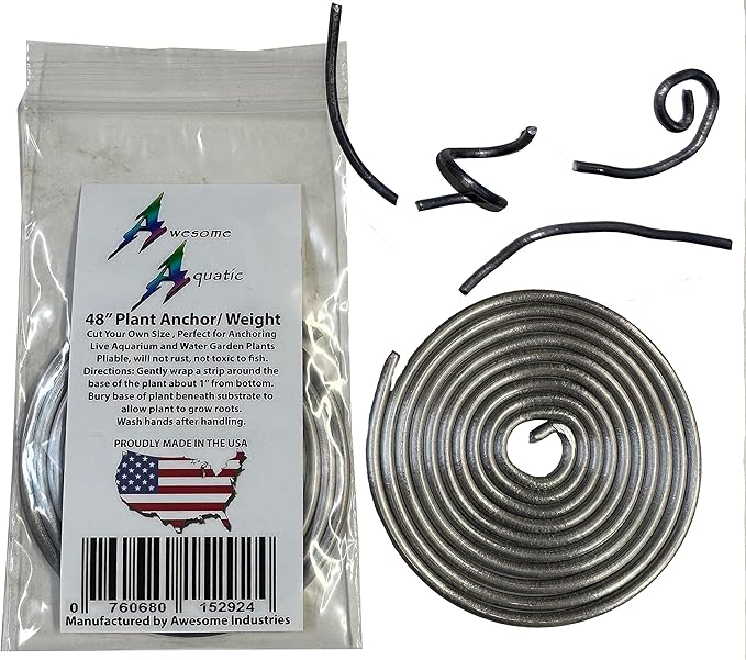 Awesome Aquatic Plant Anchors/Weights 48" Strip Cut Your Own Size Lead Ribbon or Rod Live Plants Weight Anchor