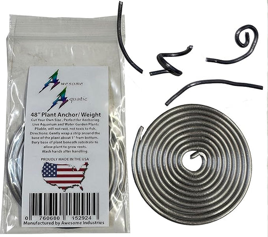 Awesome Aquatic Plant Anchors/Weights 48" Strip Cut Your Own Size Lead Ribbon or Rod Live Plants Weight Anchor