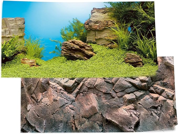 Juwel Aquarium Stone Granite, 60 x 30 cm, Black Aquarium Wall Art