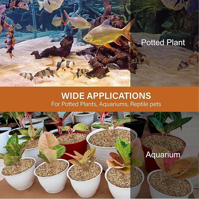 NUPICK 1-3mm Coarse Sand for Plants, 10lb Horticultural Grit for Aquariums, Succulents, Desert Silica Sand for Cactus, Decorative Gravel for Vases Filler, Gold Grit for Bonsai, Landscaping
