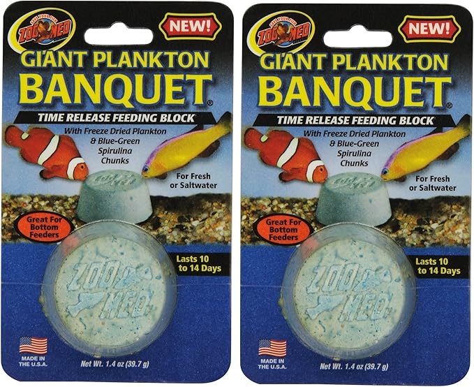 Zoo Med Laboratories AZMBB6 Plankton Banquet Block Feeder Giant, 2 Count