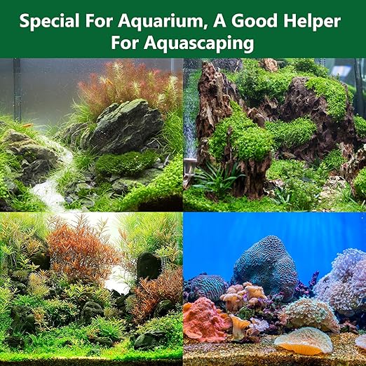 3 PCS Aquarium Glue, Clear Reef Glue for Plants, Rocks, Moss, Coral, Stone, and Wood, Suitable for Freshwater and Saltwater Aquascaping