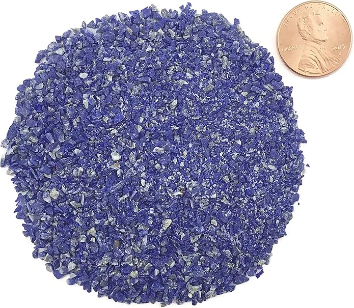 Makers Minerals Natural Crushed Lapis Lazuli for Stone Inlay, Medium, 1/2 Ounce