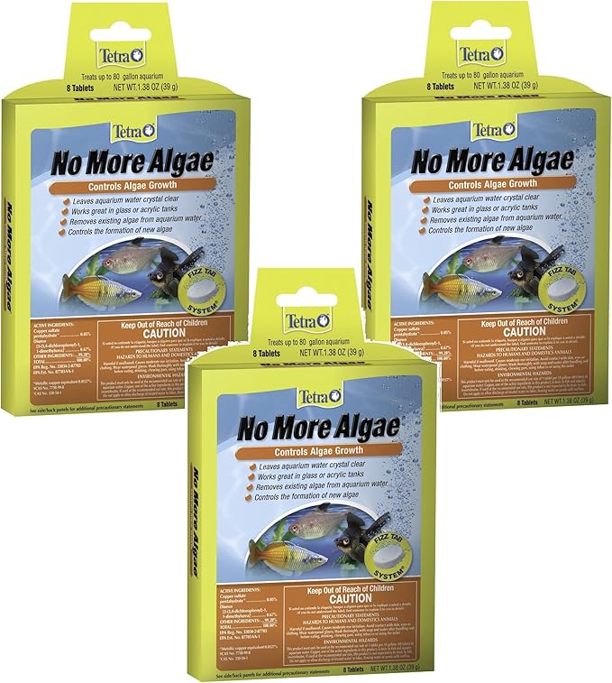 Tetra No More Algae Tablets - 24 Tablets Total (3 Packs with 8 Tablets per Pack)