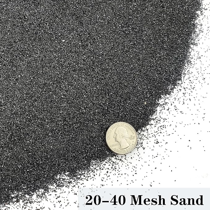 YISZM Aquarium Sand, 2lbs Black Fish Tank Sand, Aquarium Gravel Substrate for Aquascaping, Vivariums, Terrariums, Plants and Crafts