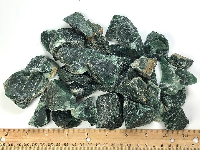 Fantasia Materials: 2 lbs Green Jasper Rough Stones from India
