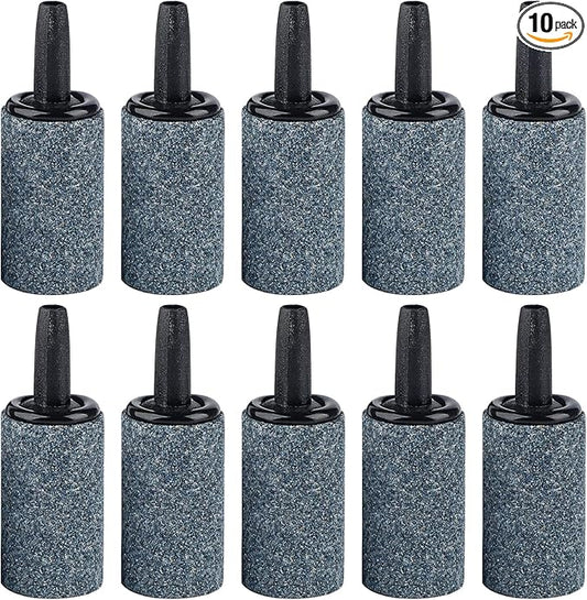 Pawfly Aquarium Air Stone 1 Inch, Fish Tank Air Stone Aerator Bubble Diffuser for Nano Air Pumps Small Buckets and Fish Tanks, 10 Pack