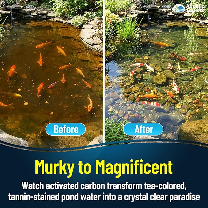 Aquarium Carbon Pad – Cut‑to‑Fit Carbon Infused Filter Pad Media for Crystal Clear Fish Tanks and Ponds, 3/8"–1/2" Thick (18 Inch Width, 72 Inch Long)