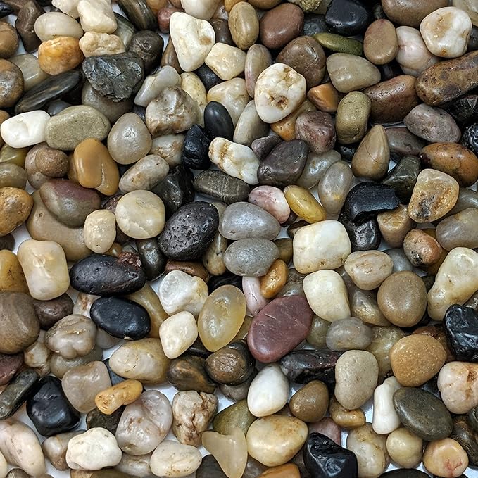 Midwest Hearth Decorative Polished Mixed Pebbles 3/8" Gravel Size (5-lb Bag)