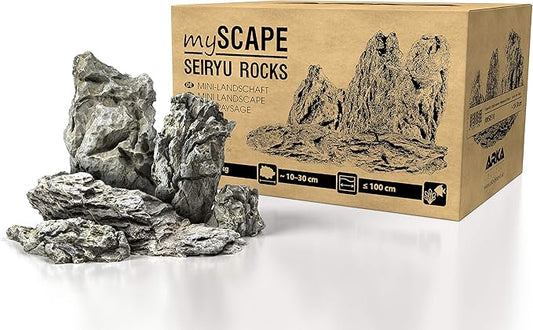 ARKA Aquatics MSRS10 myScape-Rocks Seiryu Mini Landscape Natural Rock for Unique Aquascapes in Any Freshwater Aquarium & Terrarium, L, 10 kg