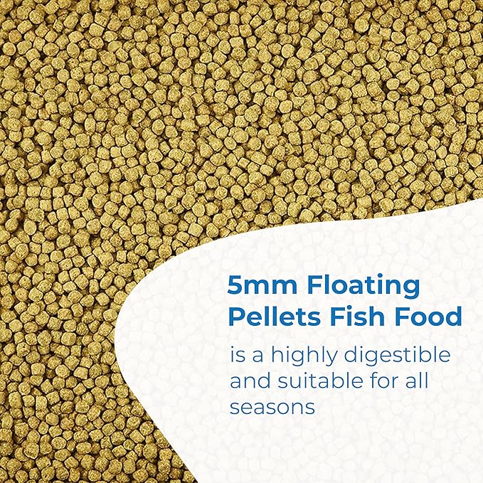 Toledo Goldfish Ornamental Live Goldfish and Koi Food for Ponds, Aquariums, and Tanks - Floating Pellets - 5mm 0.5 Lbs