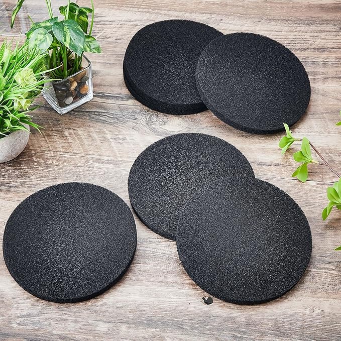 Timgle 20 Pcs Fx4 Carbon Filter Pads Carbon Foam Compatible with Fluval Fx5/ Fx6 Canister Filter Replacement Impregnated Pads 7 Inch