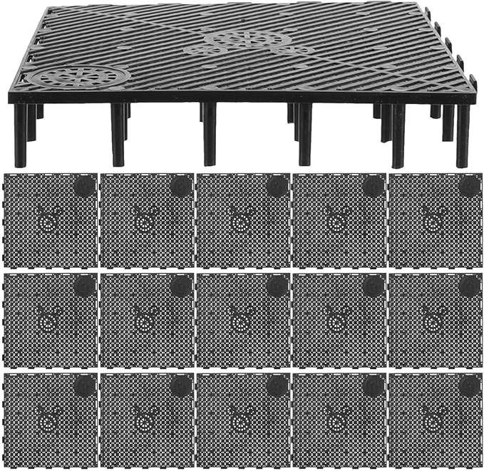 Baluue 20pcs Fish Tank Bottom, PVC Plate Splicing Aquarium Divider Bottom Grid Sand Gravel Board Splicing Combination Clapboard Bottom Grid