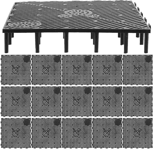 Baluue 20pcs Fish Tank Bottom, PVC Plate Splicing Aquarium Divider Bottom Grid Sand Gravel Board Splicing Combination Clapboard Bottom Grid