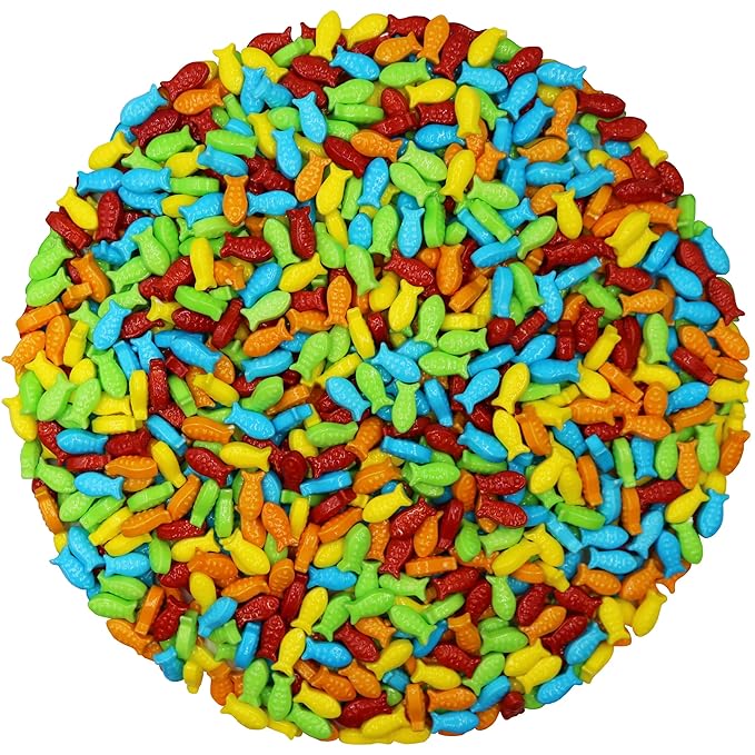 Rainbow Aquarium Fish Assorted Mini Guppies Hard Candy (Regular, 10 Pound (Pack of 1))