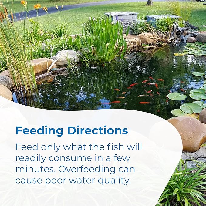Toledo Goldfish Ornamental Live Goldfish and Koi Food for Ponds, Aquariums, and Tanks - Floating Pellets - 5mm 50 Lbs