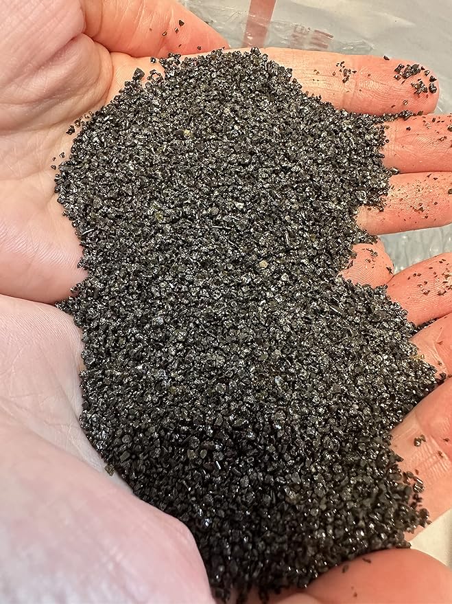 Wpc-Co. Premium Black Aquarium Sand Substrate - Medium Grit, Natural-Looking, Multi-Purpose, Black Color, 10 LBS