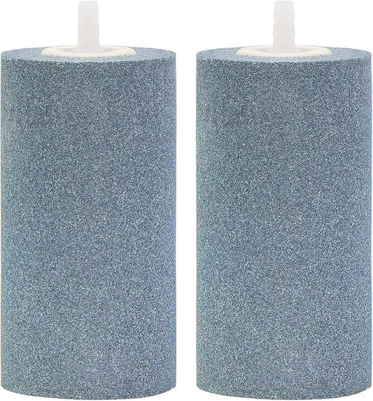 2Pcs 4 X 2-inch Large Air Stones Cylinder for Hydroponic Systems, Ponds, Aquarium, Fish Tank