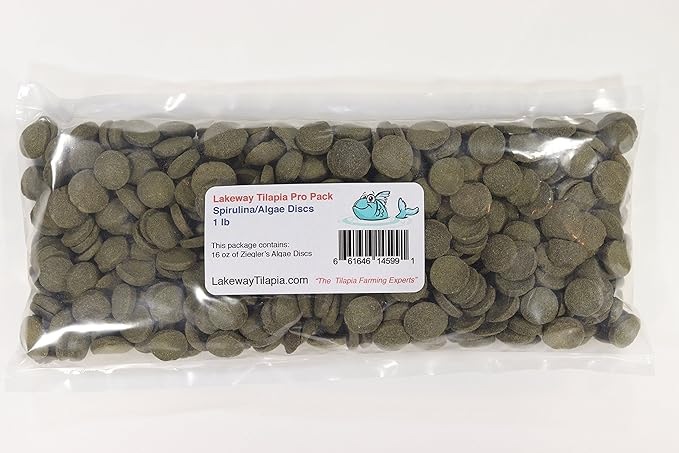 Pro Pack Zeiglers Spirulina Algae Discs Tilapia Food - 1 Pound