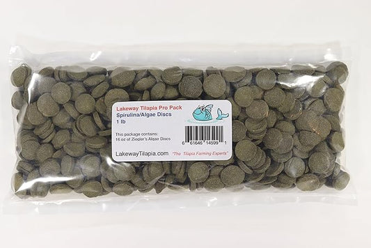 Pro Pack Zeiglers Spirulina Algae Discs Tilapia Food - 1 Pound
