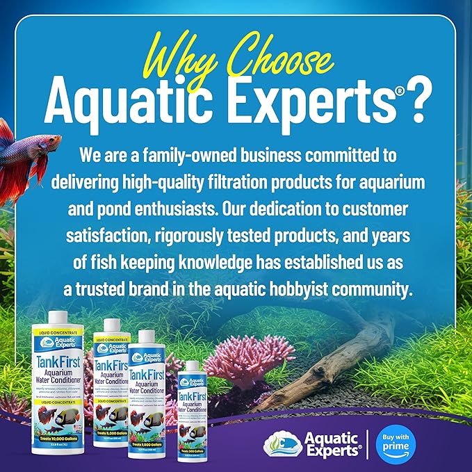 TankFirst Complete Aquarium Water Conditioner - Fish Water Conditioner, Instantly Removes Chlorine, Chloramines, and detoxifies Ammonia from Fish Tank (TankFirst Concentrate, 500 ml)
