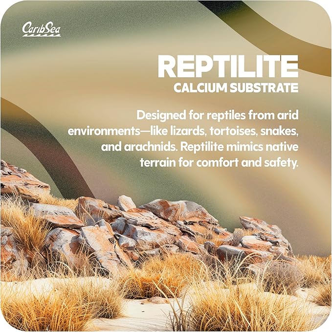CaribSea Reptiles Calcium Substrate Sand - 20 lb Each - Natural White Sand for Reptile Terrariums, Promotes Healthy Habitat & Optimal Calcium Levels (Pack of 2)