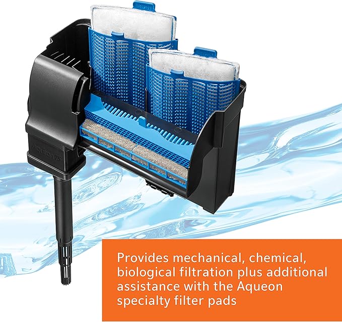 Aqueon QuietFlow 75 LED PRO Aquarium Fish Tank Power Filter For Up To 90 Gallon Aquariums