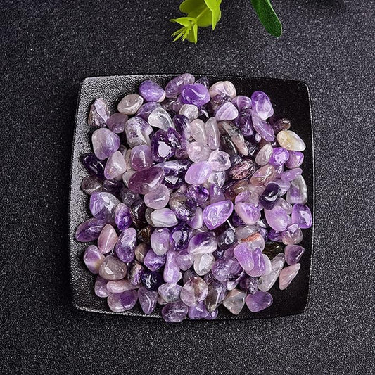 50/100g Natural Stones Gravel Crystals Chip Quartz Minerals Tumbled Agates Specimen Home Aquarium Decor,Amethyst,50g