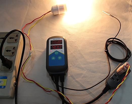 Inkbird ITC-306T Pre-Wired Electronic Heating Thermostat Temperature Controller and 24 Hours Digital Day & Night Cycle Timer Controller for Seed Germination Reptiles Hatching