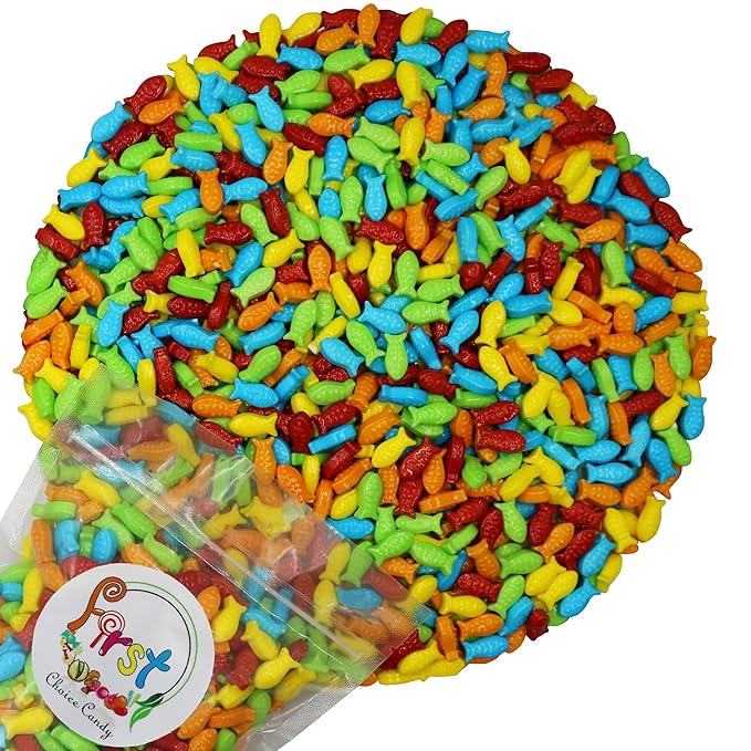 Rainbow Aquarium Fish Assorted Mini Guppies Hard Candy (Regular, 10 Pound (Pack of 1))