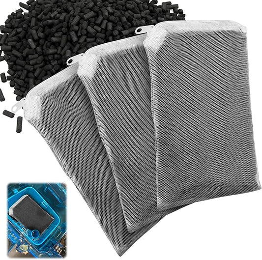 3 Pack 8 Oz Pro-C Aquarium Canister Filter Media Bag (Only Activated Carbon) for Penn-Plax Cascade Filter Parts, Also fits Eheim ECCO, Eheim Pro/Pro II, AquaClear 500 and FilStar Canisters