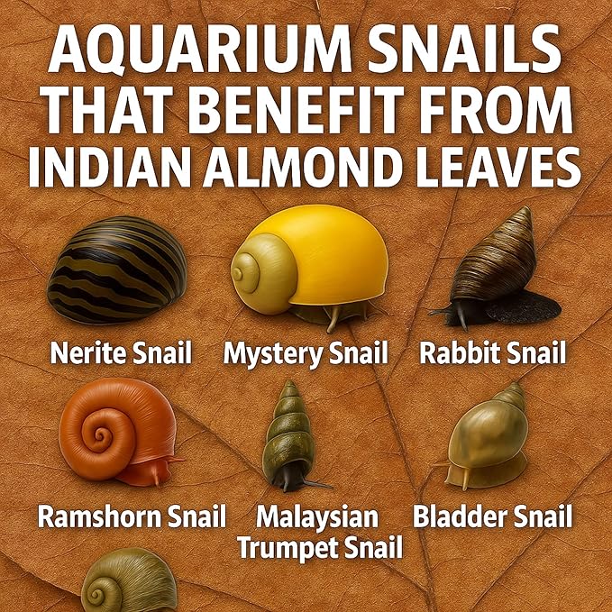 Shrimp Tank Accessories Indian Almond Leaves for Shrimps,Snails,Crayfish 10 Pack, 6” Dried Catappa Leaves for Aquariums, Betta Fish, Breeding Tanks, Neocardina,Cherry,Amano,Ghost Shrimp Natural Hides
