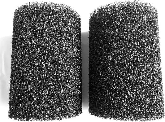 Wave Point 2 Pack X-Large Overflow Filter Box Intake Round Pre-Filter Foam Sponge 5.91" x 4.13" for Aquariums and Ponds (Fine 40 PPI)
