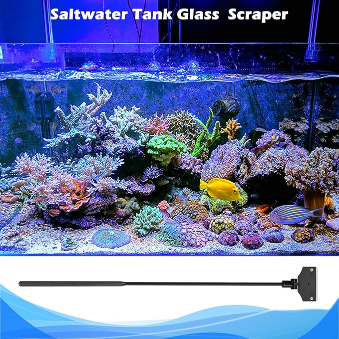 Pronetcus Aquarium Algae Scraper,Aquarium Glass Cleaner,Fish Tank Cleaner, Aquarium Scraper with 10 Blades.