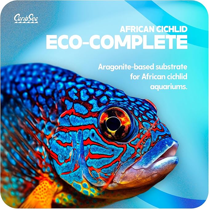 Carib Sea Eco-Complete African Cichlid Substrate – 20 lb – Live Sand for Aquariums – Supports High pH, Buffers Water for Life – Ideal for African Cichlids