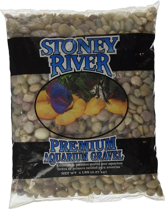 Stoney River Jumbo Gems Natural for Freshwater Aquariums, 5-Pound Bag