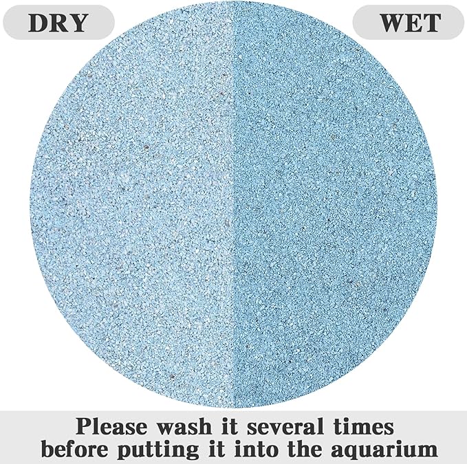 FANTIAN 10 lbs Blue Sand Aquarium Substrate, 0.4-0.8 mm Decorative Sand for Aquarium, Fish Tank, Paintings, Candle, Vase, Wedding Ceremony, Arts Crafts and Bowl Fillers