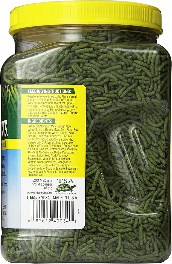 Zoo Med ReptiSticks Floating Aquatic Turtle Food, 18-Ounce