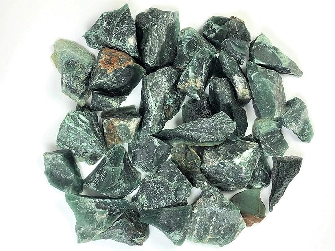 Fantasia Materials: 2 lbs Green Jasper Rough Stones from India