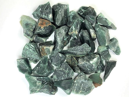 Fantasia Materials: 2 lbs Green Jasper Rough Stones from India