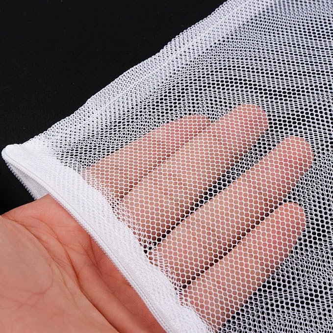 10 Pieces Aquarium Filter Bags Fish Tank Media Mesh Filter Bags Net Bag with Zipper for Charcoal Pelletized Remove Activated Carbon, Biospheres, Ceramic Rings