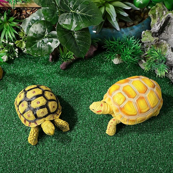 TOYANDONA Artificial Grass Turf - Turtle Basking Platform Accessories Aquarium Grass Mat Artificial Pet Turf for Fish Tank Reptile Terrace Turtle, 19. 6x9. 8 Inch