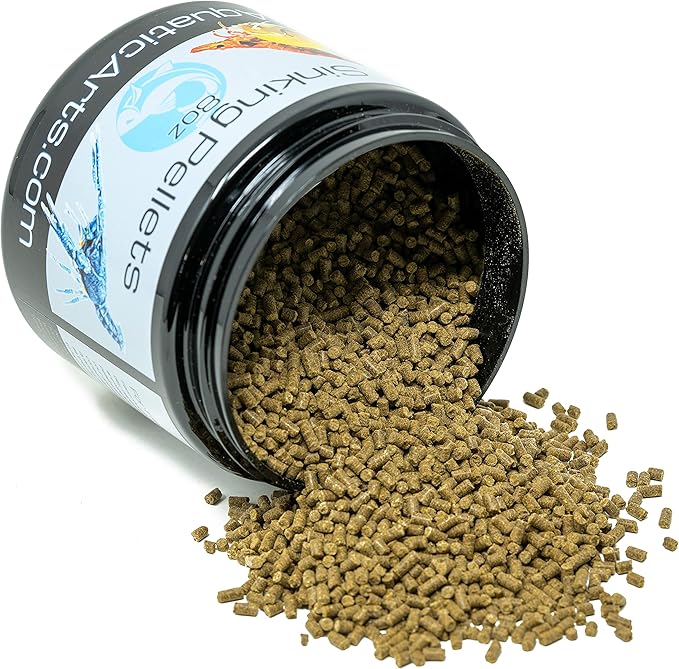 Aquatic Arts Sinking Pellets (.5 lb Spirulina Tabs) Freshwater Fish Food (Cichlid Tetra) | Shrimp Pellets | Aquarium Snail Food (Nerite Trapdoor Ramshorn) | Crayfish Food | Hermit Crab Food and More