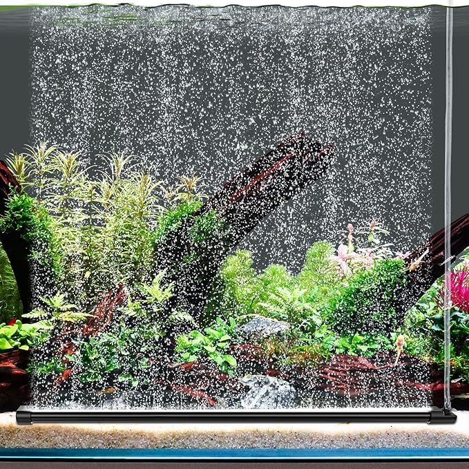 hygger Aquarium Bubble Curtain Wall, Quiet Fish Tank Air Stone with Accessories, High Dissolved Aquarium Bubbler Oxygen Diffuser Decoration for Freshwater & Saltwater