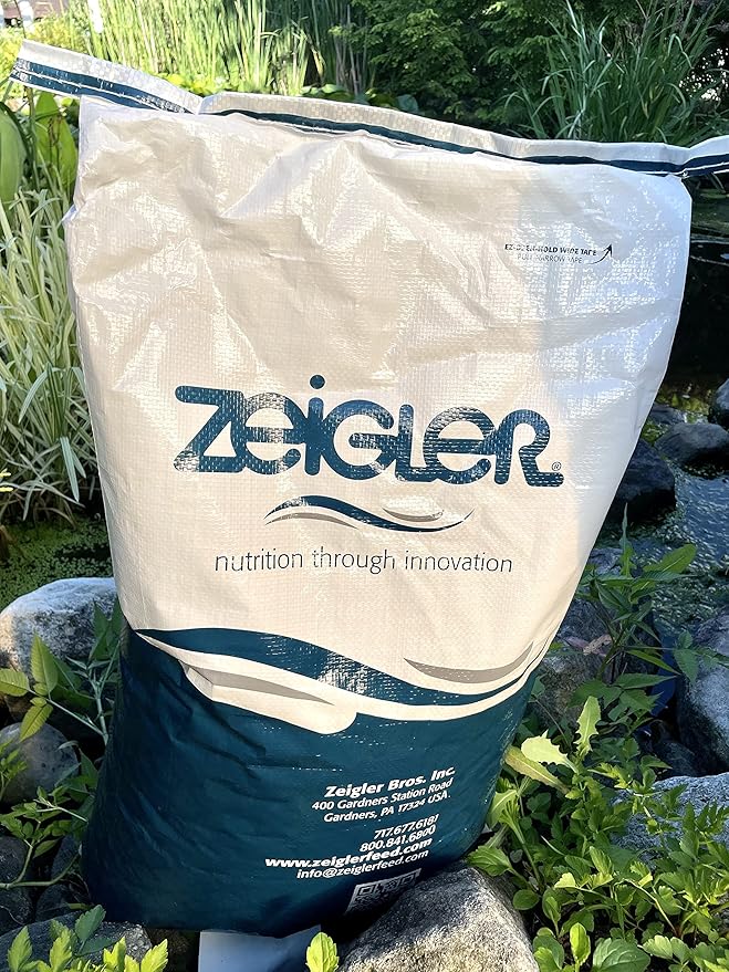 Zeigler Fish Food (33 LB Bag) 5mm Floating Pellets for Koi and Goldfish, Performance Fancier Diet for Enhancing Color - Fortified with V pak and Spirulina