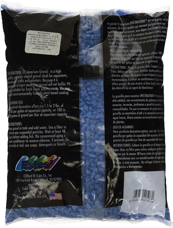 Spectrastone Special Light Blue Aquarium Gravel for Freshwater Aquariums, 5-Pound Bag