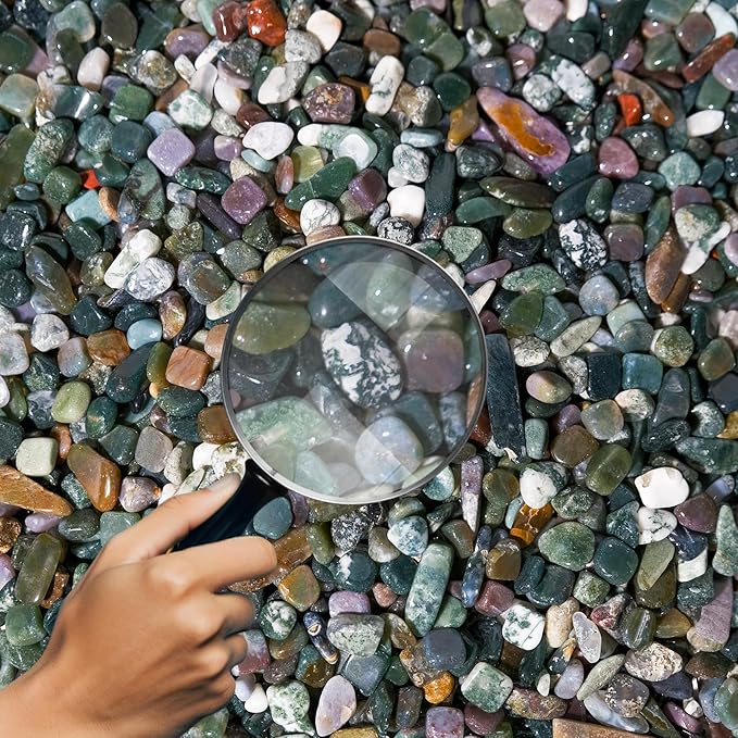 Moss Agate Crystal Chips 1lb (1200+ pcs) – 5-8mm Natural Crystals for Aquarium Gravel, Terrarium Substrate, Succulent Top Dressing, Jewelry Making & Spiritual Gifts – Safe for Fish Tanks