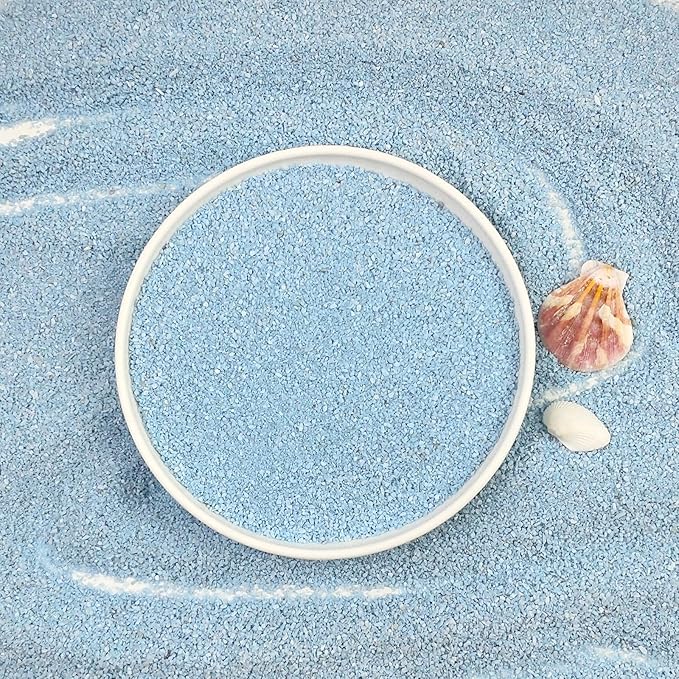 FANTIAN 10 lbs Blue Sand Aquarium Substrate, 0.4-0.8 mm Decorative Sand for Aquarium, Fish Tank, Paintings, Candle, Vase, Wedding Ceremony, Arts Crafts and Bowl Fillers