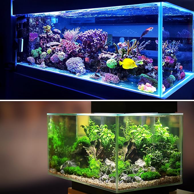 VOCOSTE 1pcs Fish Tank Aquarium Decorations Plants, Mini Aquarium Decorations PE Ceramics Plants for Aquarium Decorations, Yellow 8.27"